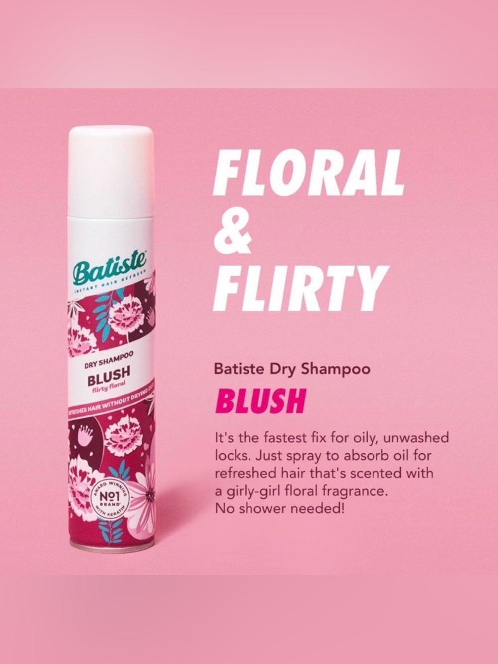NEW Lot of 3x [Batiste] BLUSH Dry Shampoo - Full size, not travel! - Picture 2 of 8